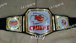 Kansas City Chiefs Superbowl Championship title Leather belt Adult size 2mm Bras