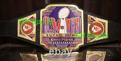 Kansas City Chiefs Superbowl Championship title Leather belt Adult size 2mm NEW
