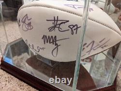 Kansas City Chiefs Team Signed Super Bowl Football Mahomes Kelce Hill autographs