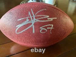 Kansas City Chiefs Travis Kelce NFL Super Bowl XVII autographed football