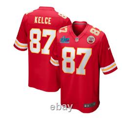 Kansas City Chiefs Travis Kelce Nike Red Super Bowl LVII Patch Game Jersey