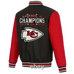 Kansas City Chiefs Varsity LIV Super Bowl Champions Black/Red Poly-Twill Jacket