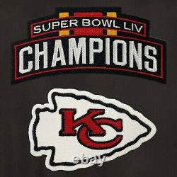 Kansas City Chiefs Varsity LIV Super Bowl Champions Black/Red Poly-Twill Jacket