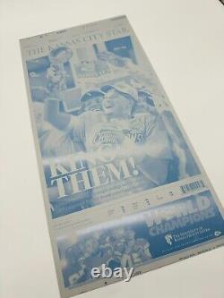 Kansas City Star Patrick Mahomes Super Bowl LIV Authentic Newspaper Press Plate