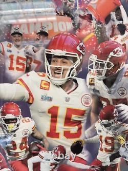 Kansas City chiefs Super Bowl poster framed 26x30