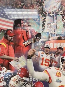 Kansas City chiefs Super Bowl poster framed 26x30