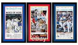 Kansas Jayhawks City Royals & Chiefs Champs Framed Newspaper Set NCAA 2022 20 15