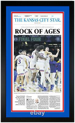 Kansas Jayhawks City Royals & Chiefs Champs Framed Newspaper Set NCAA 2022 20 15