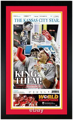 Kansas Jayhawks City Royals & Chiefs Champs Framed Newspaper Set NCAA 2022 20 15