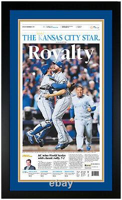 Kansas Jayhawks City Royals & Chiefs Champs Framed Newspaper Set NCAA 2022 20 15