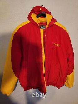 Kansas city nike vintage puffer? Sz L SUPER BOWL CHIEFS I SHIP IN JUST SECONDS