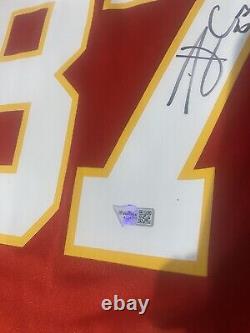 Kc Chiefs Super-bowl Champion Travis Kelce Autographed Custom Framed Jersey Cert