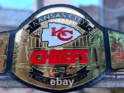 Kc Kansas City Chiefs NFL Super Bowl Championship Belt Adult Size 2mm Metal