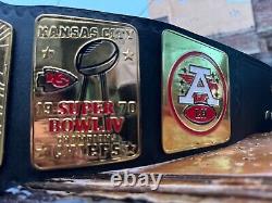 Kc Kansas City Chiefs NFL Super Bowl Championship Belt Adult Size 2mm Metal