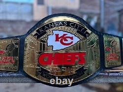 Kc Kansas City Chiefs NFL Super Bowl Championship Belt Adult Size 2mm Metal