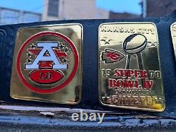 Kc Kansas City Chiefs NFL Super Bowl Championship Belt Adult Size 2mm Metal