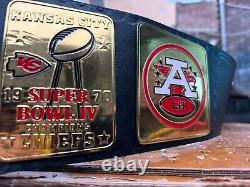 Kc Kansas City Chiefs NFL Super Bowl Championship Belt Adult Size 2mm Metal