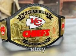 Kc Kansas City Chiefs Superbowl NFL Championship Title Belt Adult Size 2mm Brass