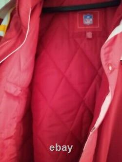 Kensas City Chief Starter Throwback Prow Raglan Full Zip Jacket Red Puffy size