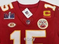 Large 44 Mahomes #15 Super Bowl LVIII 58 Vapor FUSE Elite Jersey Red Chiefs