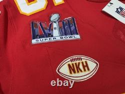 Large 44 Mahomes #15 Super Bowl LVIII 58 Vapor FUSE Elite Jersey Red Chiefs
