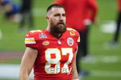 Large 44 Travis Kelce #87 Super Bowl LVIII 58 Vapor FUSE Elite Jersey Red Chiefs