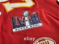 Large 44 Travis Kelce #87 Super Bowl LVIII 58 Vapor FUSE Elite Jersey Red Chiefs