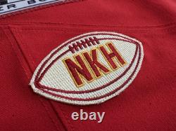 Large 44 Travis Kelce #87 Super Bowl LVIII 58 Vapor FUSE Elite Jersey Red Chiefs