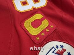 Large 44 Travis Kelce #87 Super Bowl LVIII 58 Vapor FUSE Elite Jersey Red Chiefs