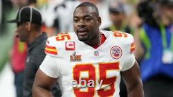Large Chris Jones #95 Vapor FUSE Jersey Super Bowl LIX 59 Elite Quality Chiefs