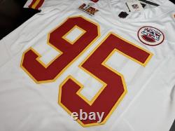 Large Chris Jones #95 Vapor FUSE Jersey Super Bowl LIX 59 Elite Quality Chiefs