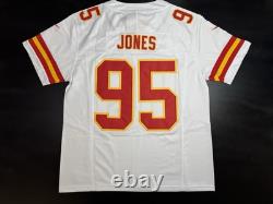 Large Chris Jones #95 Vapor FUSE Jersey Super Bowl LIX 59 Elite Quality Chiefs