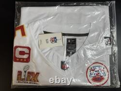 Large Chris Jones #95 Vapor FUSE Jersey Super Bowl LIX 59 Elite Quality Chiefs