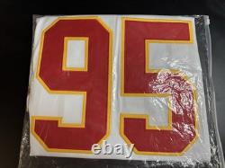 Large Chris Jones #95 Vapor FUSE Jersey Super Bowl LIX 59 Elite Quality Chiefs