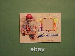 Len Dawson Auto Jersey Card 2019 Panini Flawless Football /20 Kansas City Chiefs