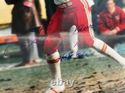 Len Dawson Signed 16x20 Kansas City Chiefs NFL Super Bowl 4 MVP HOF In Person