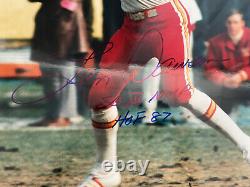 Len Dawson Signed 16x20 Kansas City Chiefs NFL Super Bowl 4 MVP HOF In Person