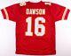 Len Dawson Signed Chiefs Jersey Inscribed Hof 87 (tse Coa) Super Bowl Mvp (iv)
