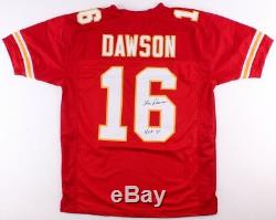 Len Dawson Signed Chiefs Jersey Inscribed HOF 87 (TSE COA) Super Bowl MVP (IV)