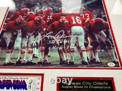 Len Dawson autographed Super Bowl IV photo set, framed & ready to hang