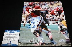 Len Dawson signed 8 x 10, Kansas City Chiefs, Super Bowl MVP, Beckett BAS