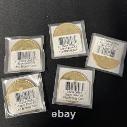Lot Of 100 NFL Super Bowl 55 Official Commemorative Flip Bronze Coin