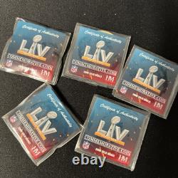 Lot Of 100 NFL Super Bowl 55 Official Commemorative Flip Bronze Coin