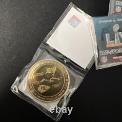 Lot Of 100 NFL Super Bowl 55 Official Commemorative Flip Bronze Coin