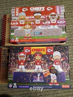 Lot of 2 Kansas City Chiefs Little People Super Bowl LVII And LVIII Error Set