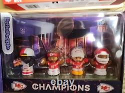 Lot of 2 Kansas City Chiefs Little People Super Bowl LVII And LVIII Error Set