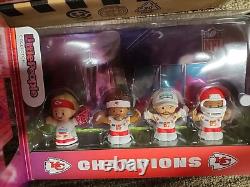 Lot of 2 Kansas City Chiefs Little People Super Bowl LVII And LVIII Error Set