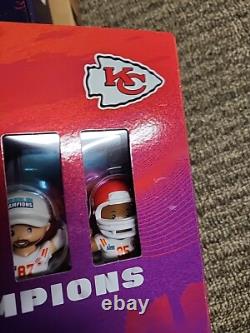 Lot of 2 Kansas City Chiefs Little People Super Bowl LVII And LVIII Error Set