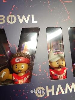 Lot of 2 Kansas City Chiefs Little People Super Bowl LVII And LVIII Error Set