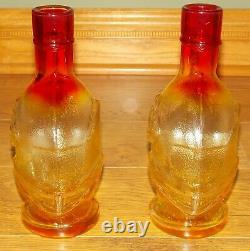 Lot of 2 Rare Kansas City Chiefs 1970 Superbowl Decanters Indiana Glass